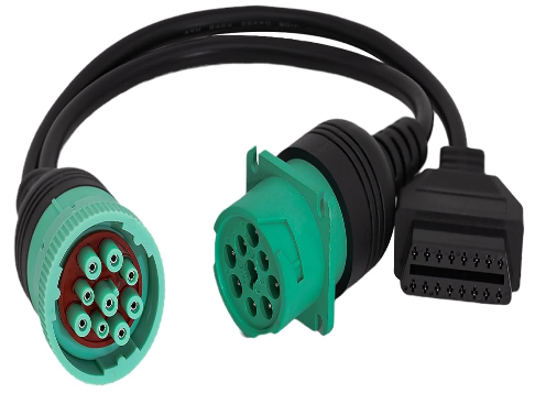 J1939 to OBDII Y Cable (12")