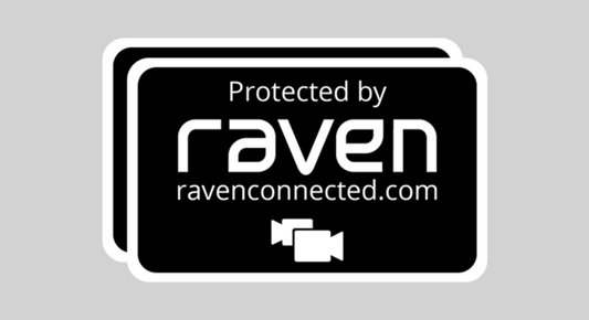 Protected by Raven Window Sticker